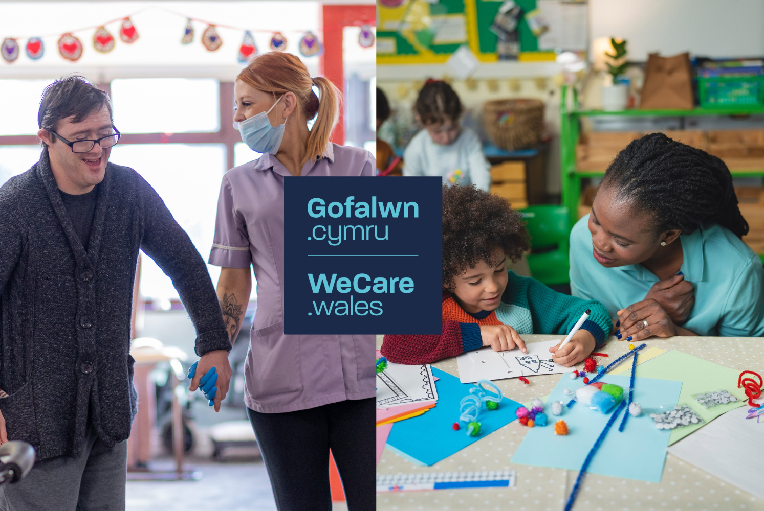 WeCare 2022 report image- childcare and social care image